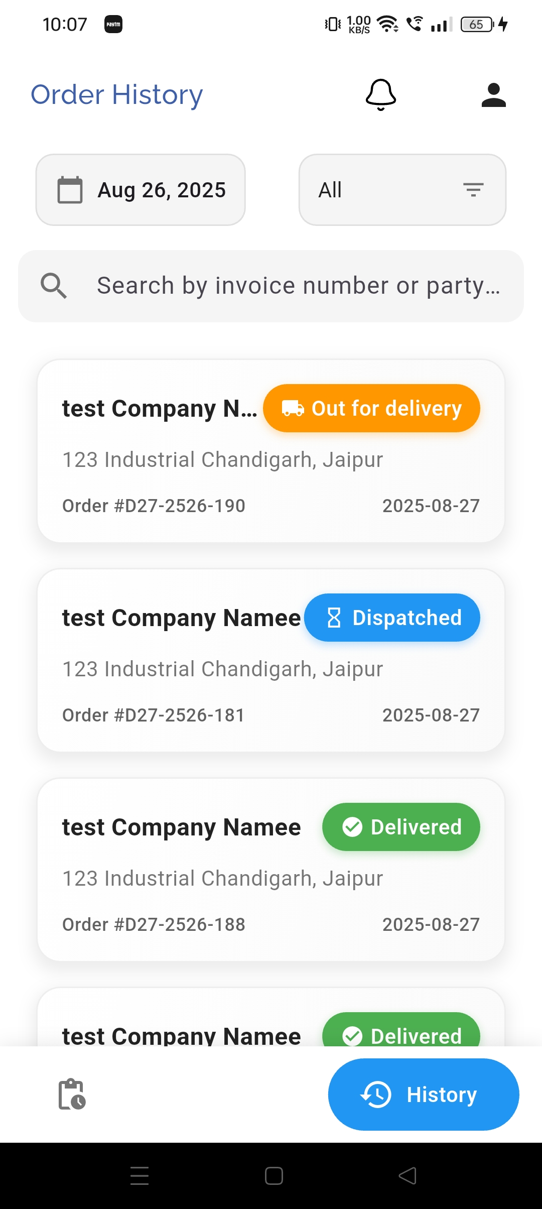 Dashboard detailed